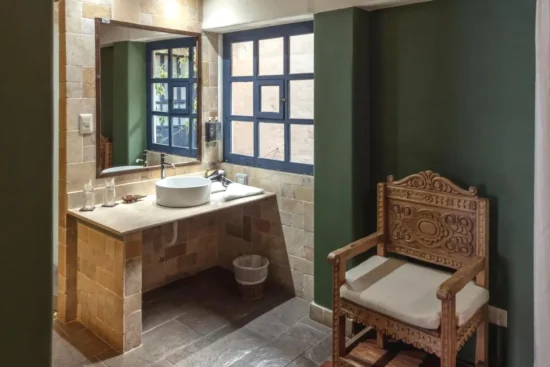 Baño estilo rústico Tambo del Arriero Hotel Boutique Cusco