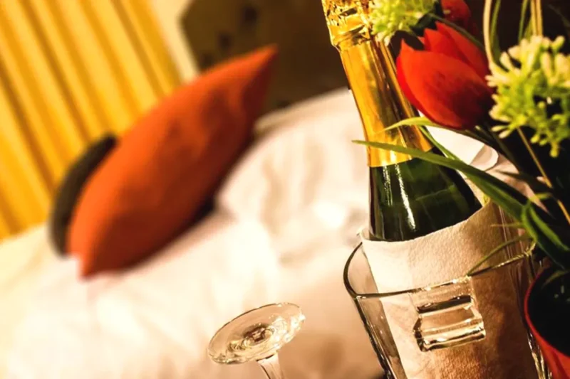 Botella de Champagne en la habitación Hotel Queen Ate Lima