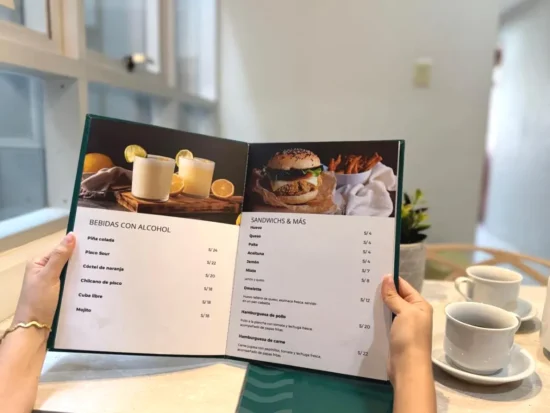 Menú para comer en el Hotel Limamar San Martín de Porres