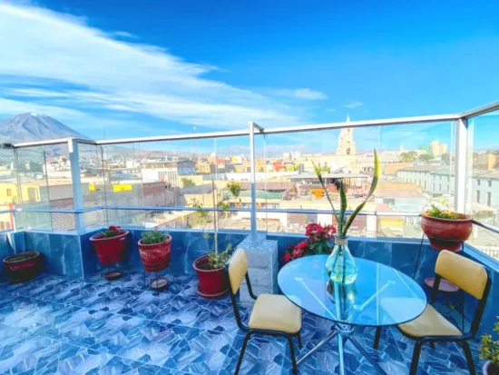 Terraza con Vistas Hotel Tikary Arequipa