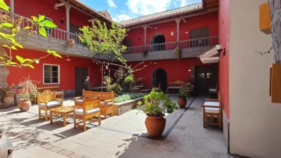 Zona de estar al aire libre Tambo del Arriero Hotel Boutique Cusco
